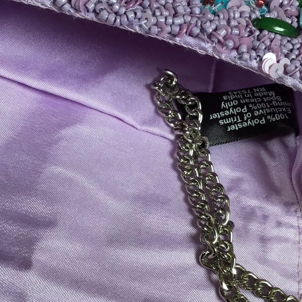 Anthro RARE Beaded Butterfly Crossbody Bag / Evening Clutch - Picture 14 of 14